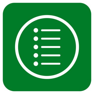 Öğeleri düz kare vektör simgesi