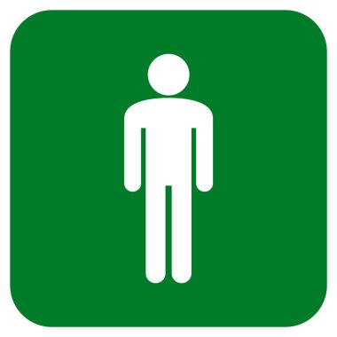 Adam düz kare vektör simgesi