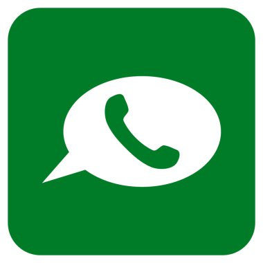 Telefon iletisi düz kare vektör simgesi