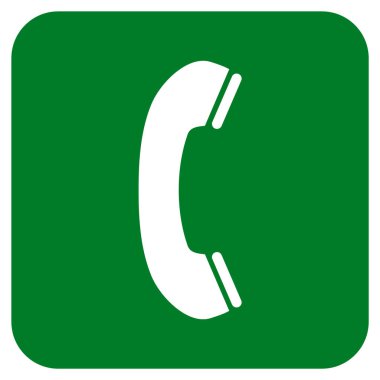 Telefon alıcı düz kare vektör simgesi