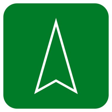 İşaretçi düz yukarı vektör simgesi kare