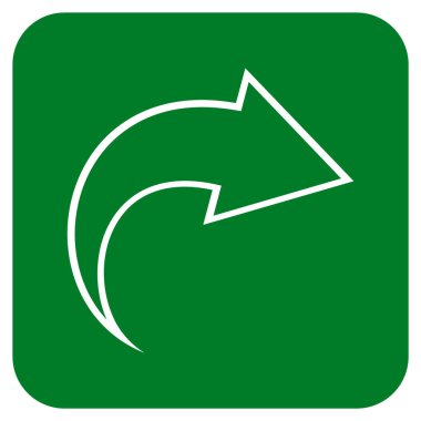 Düz kare vektör simge Yinele