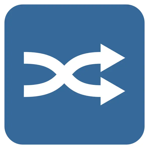 Pfeile rechts flach quadriert Vektor-Symbol mischen — Stockvektor