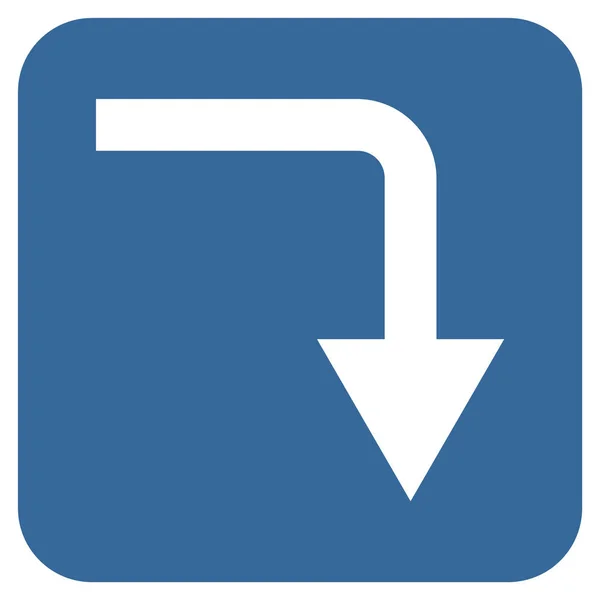 Platte vierkante Vector Icon afslaan — Stockvector