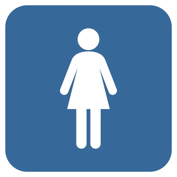 Mujer plana cuadrada Vector icono — Archivo Imágenes Vectoriales