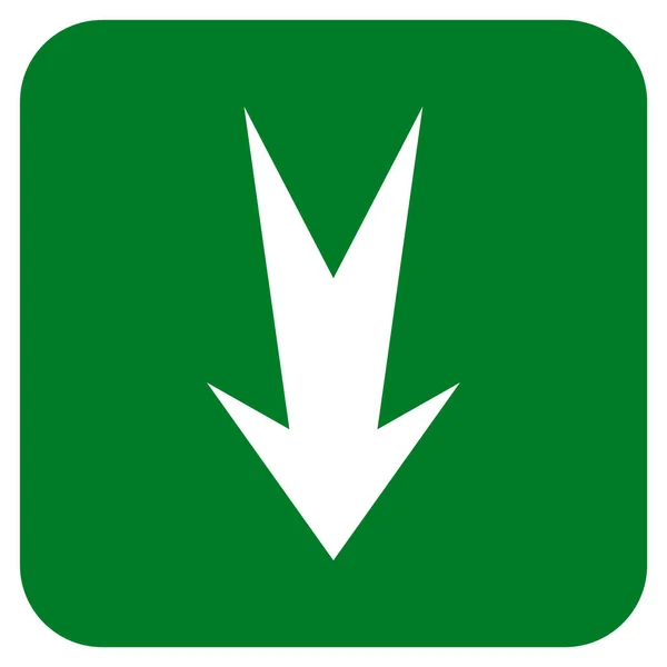 Arrow Down Flat Square Vector Icon — стоковый вектор