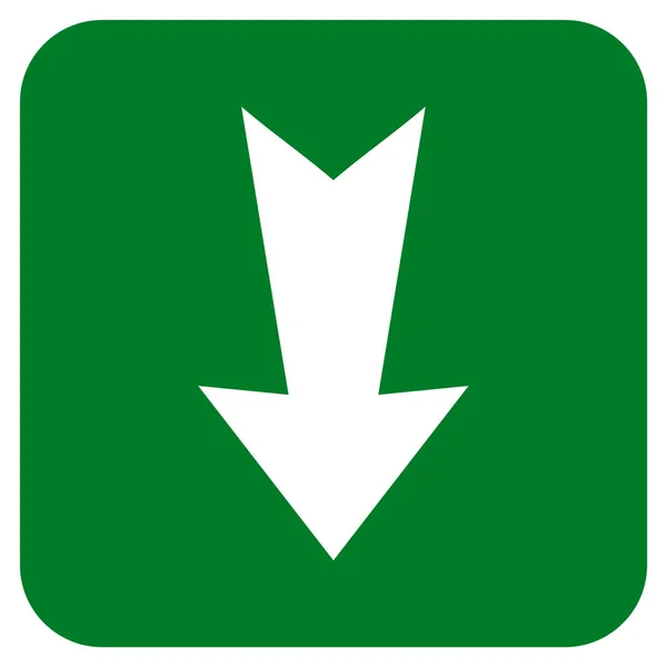 Arrow Down Flat Square Vector Icon — стоковый вектор