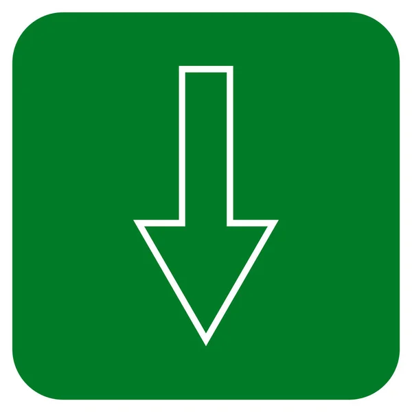 Arrow Down Flat Square Vector Icon — стоковый вектор