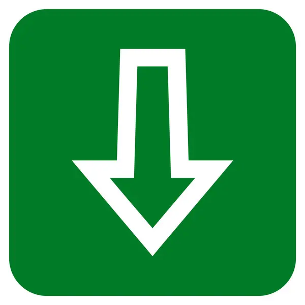 Pfeil nach unten flache quadratische Vektorsymbol — Stockvektor