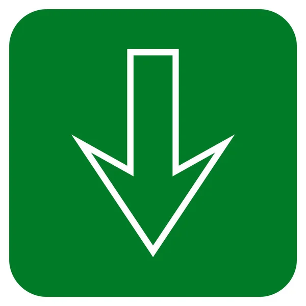 Arrow Down Flat Square Vector Icon — стоковый вектор