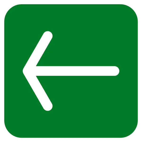 Pil vänster platt fyrkant vektor symbol — Stock vektor