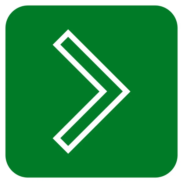 Pfeilspitze rechts flaches quadratisches Vektorsymbol — Stockvektor