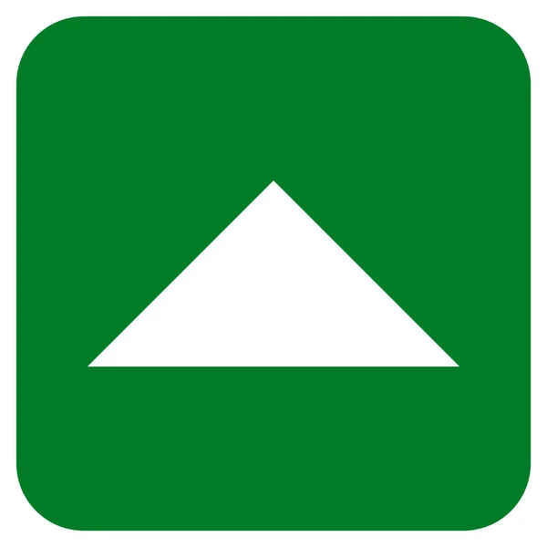 Arrowhead Up Icona vettoriale quadrata piatta — Vettoriale Stock