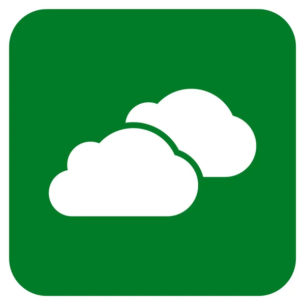 Nubes plana cuadrada Vector icono — Archivo Imágenes Vectoriales