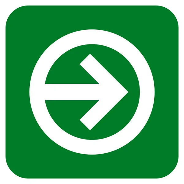 Richting rechts winkelhaak platte Vector Icon — Stockvector