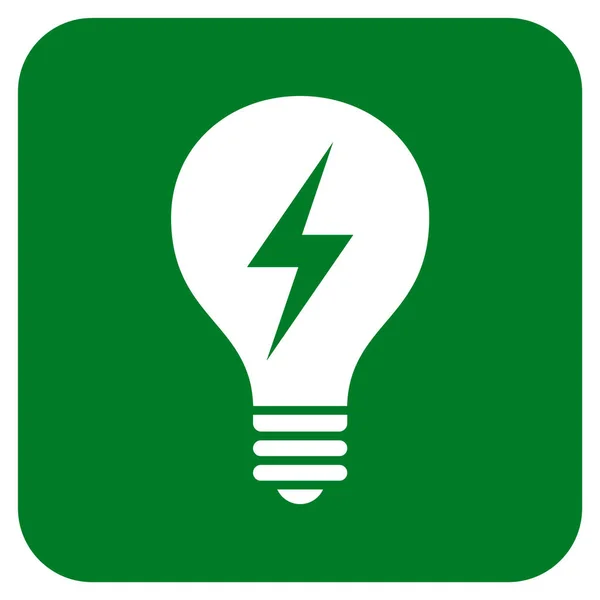 Ampoule électrique plat carré vectoriel icône — Image vectorielle