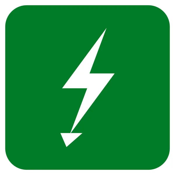 Elektromos sztrájk Lapos Négyzetes vektor ikon — Stock Vector