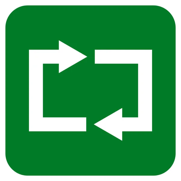 Exchange Arrows Flat Squared Vector Icon — Stock Vector
