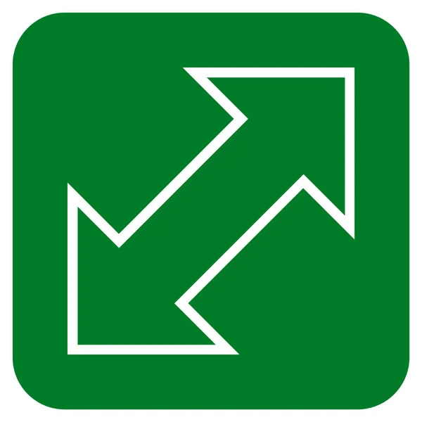 Icona vettoriale quadrata piatta diagonale di scambio — Vettoriale Stock