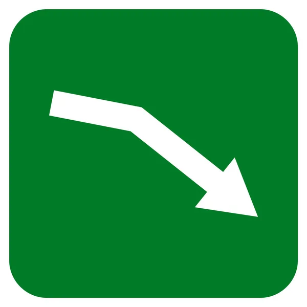 Tendencia de falla plana cuadrada Vector icono — Vector de stock