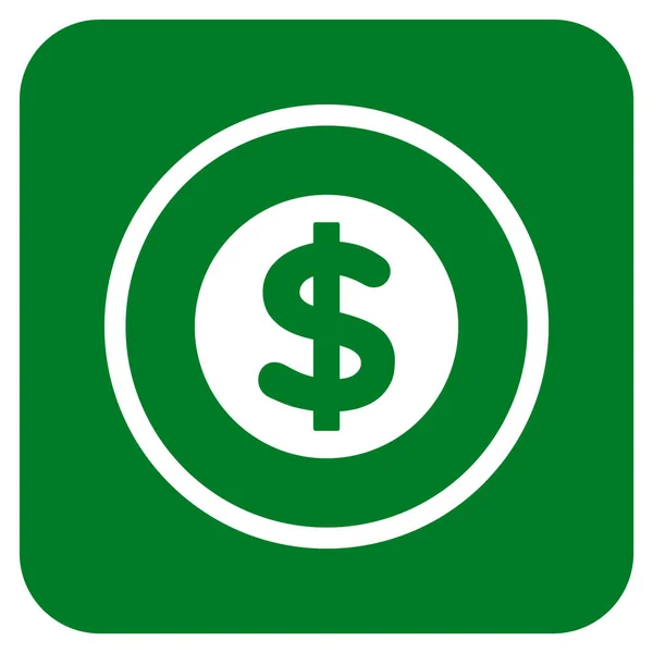 Financiën Platte vierkante Vector Icon — Stockvector