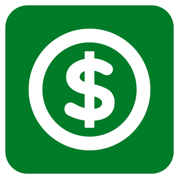 Financiën Platte vierkante Vector Icon — Stockvector