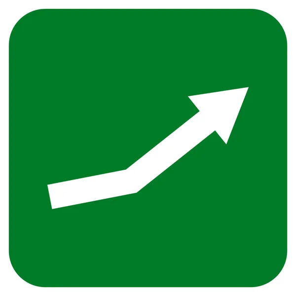 Icona vettoriale quadrata piatta di tendenza di crescita — Vettoriale Stock