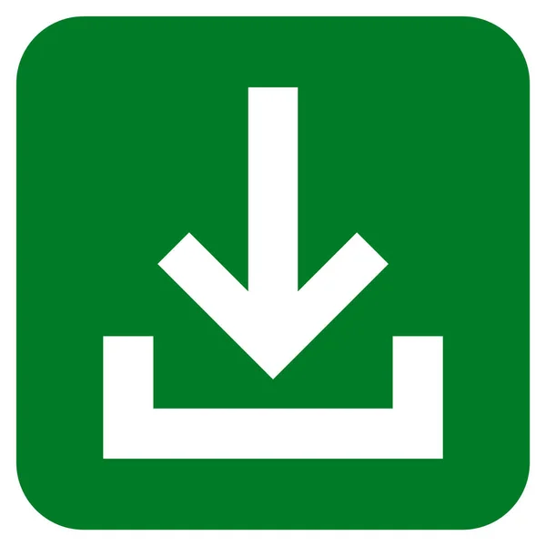 Posteingang flache quadratische Vektorsymbol — Stockvektor