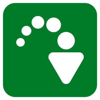 Düz kare vektör simge Yinele