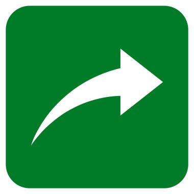 Düz kare vektör simge Yinele