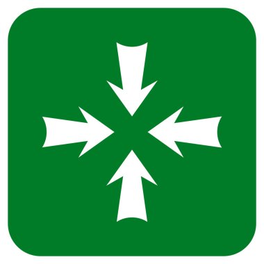 Oklar düz kare vektör simge azaltmak