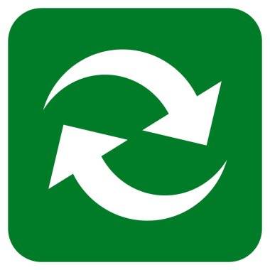 Oklar düz kare vektör simge Yenile