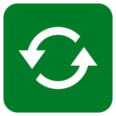 Oklar düz kare vektör simge Yenile