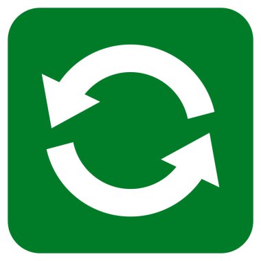 Düz kare vektör simge Yenile