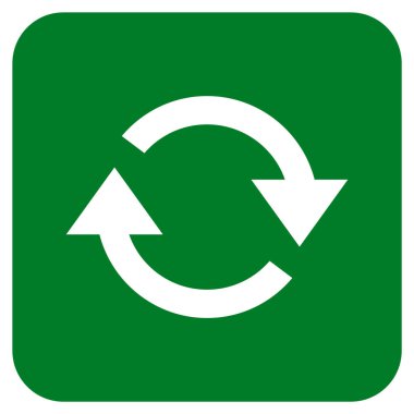 Düz kare vektör simge Yenile