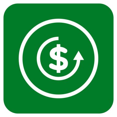 Düz kare vektör simge iade