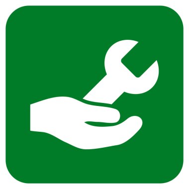 Vektör simge Onarım Servisi düz kare