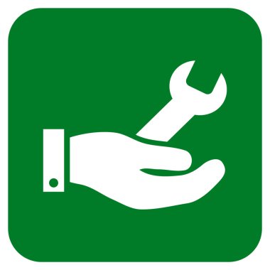 Vektör simge Onarım Servisi düz kare