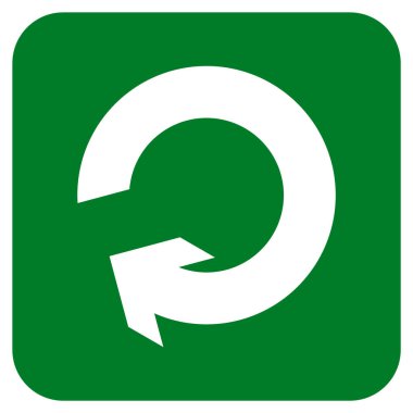 Düz kare vektör simge döndürmek