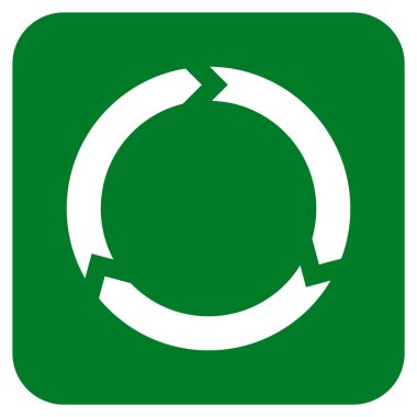 Döndürme düz kare vektör simgesi