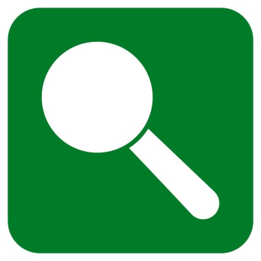 Arama aracı düz kare vektör simgesi