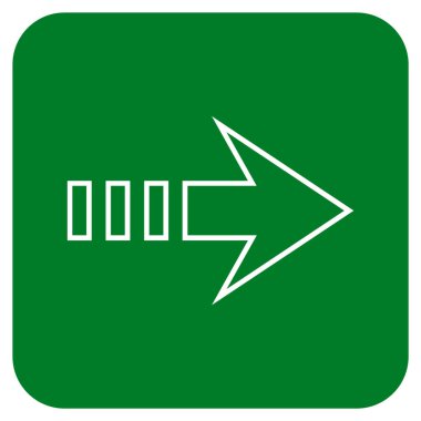 Vektör simgesi doğru düz kare göndermek