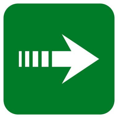 Vektör simgesi doğru düz kare göndermek