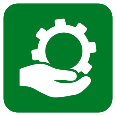 Hizmet düz kare vektör simgesi