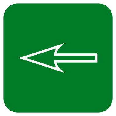 Keskin ok düz yaptı vektör simgesi kare