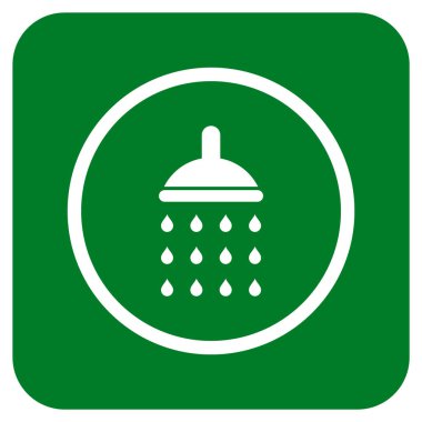 Duş düz kare vektör simgesi