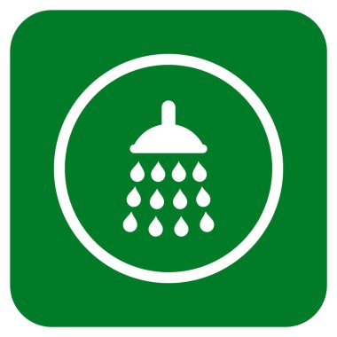 Duş düz kare vektör simgesi