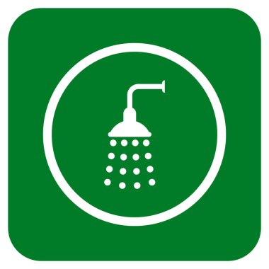 Duş düz kare vektör simgesi