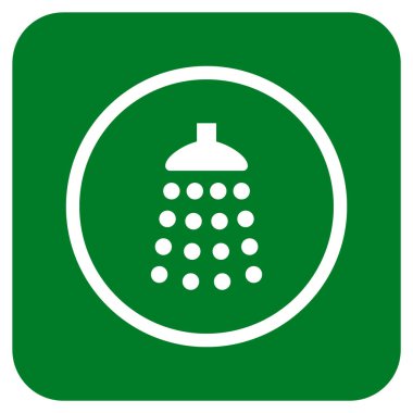 Duş düz kare vektör simgesi