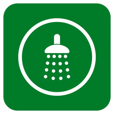 Duş düz kare vektör simgesi